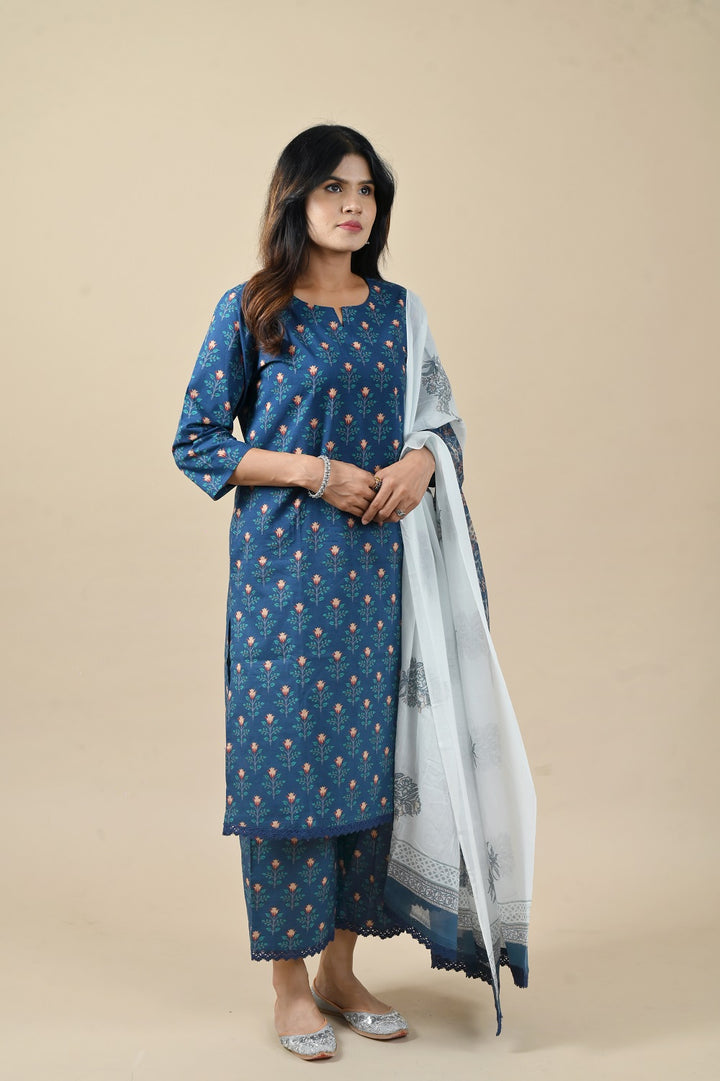 Amaya Handblock Cotton Suit Set