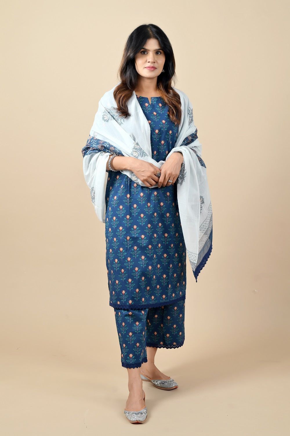 Amaya Handblock Cotton Suit Set