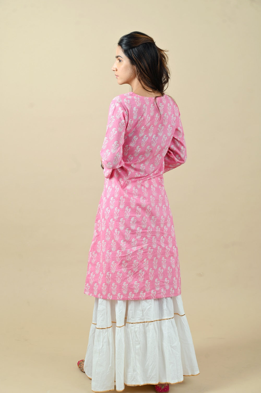 Gulabari Angarakha Kurta