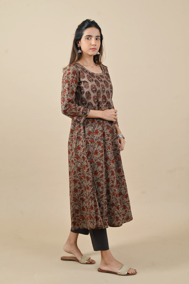 Mandakini Handblock Cotton Kurta