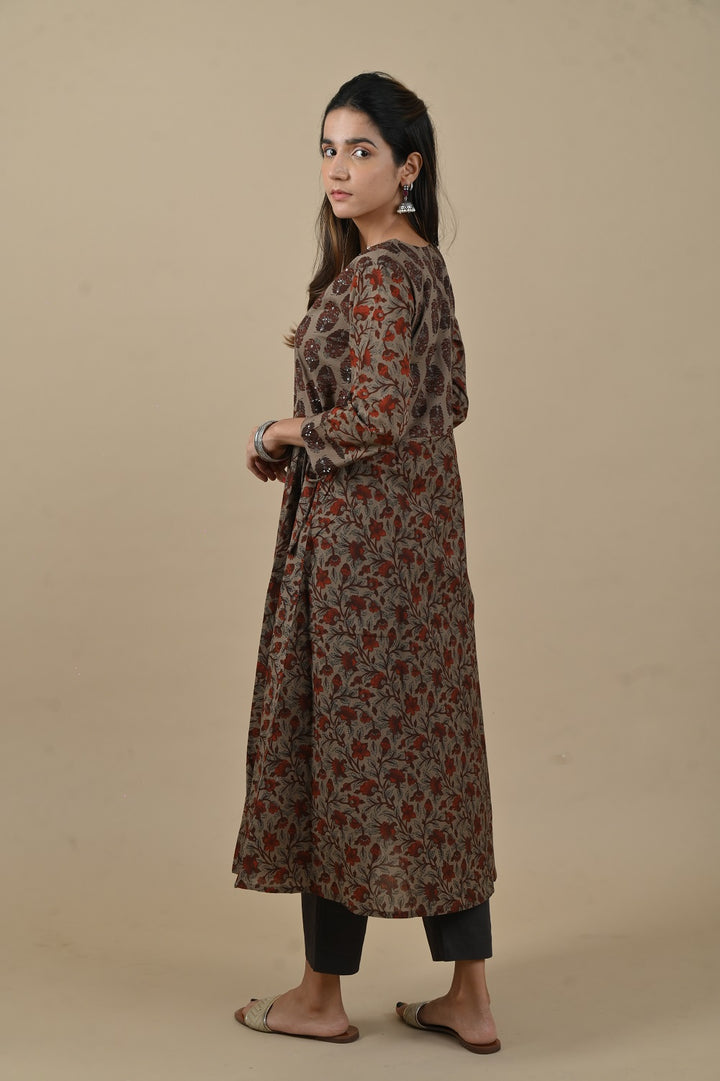 Mandakini Handblock Cotton Kurta