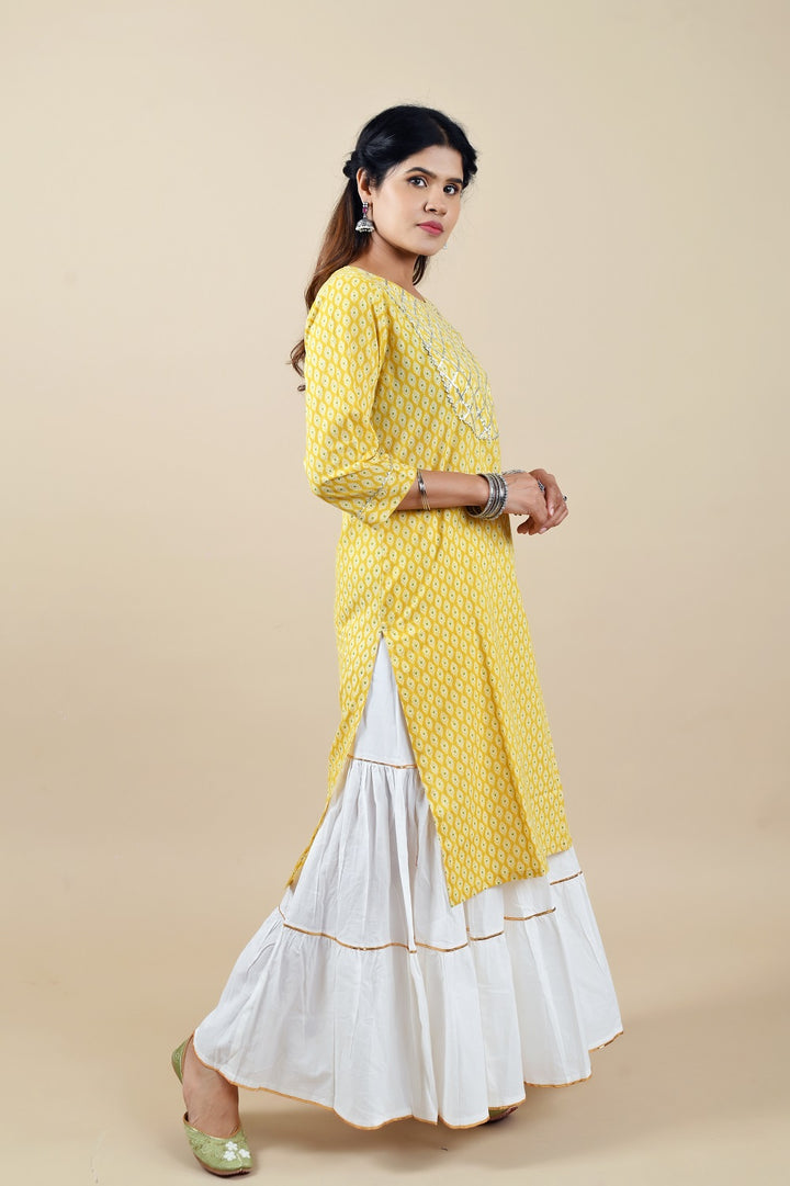 Kesarbagh Cotton kurta Set