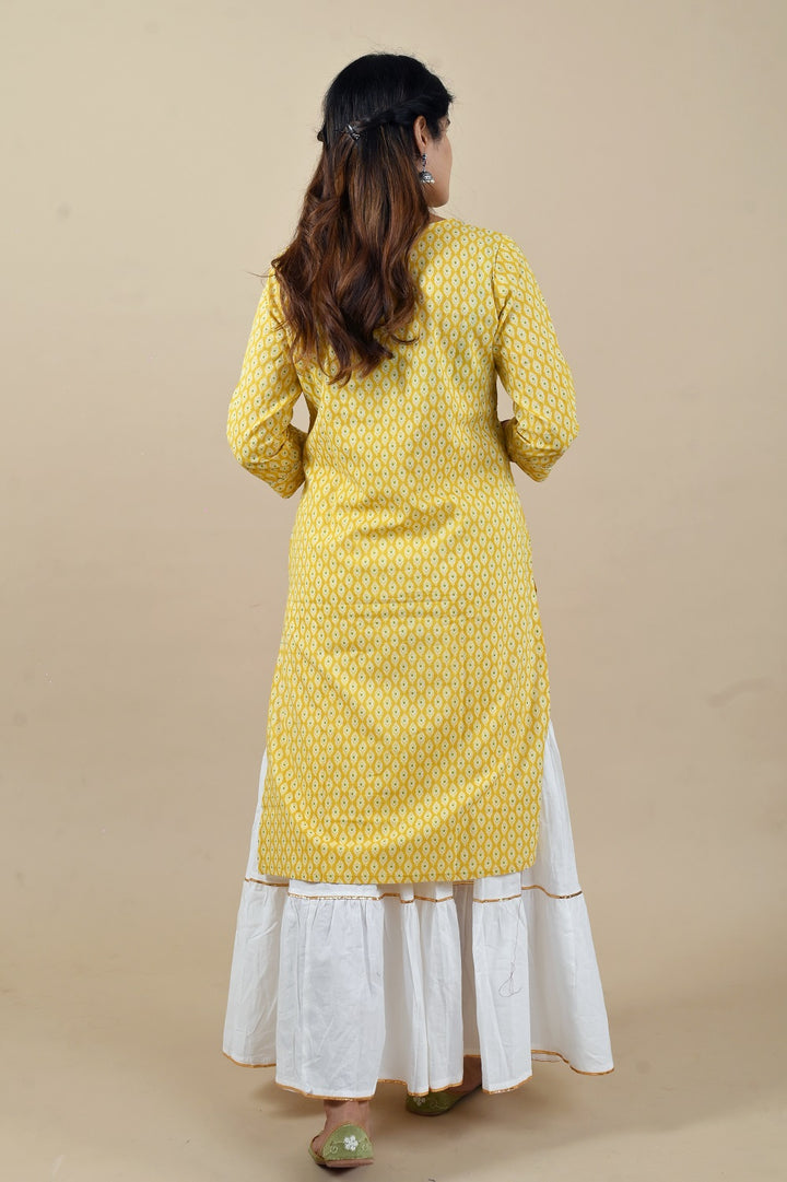 Kesarbagh Cotton kurta Set