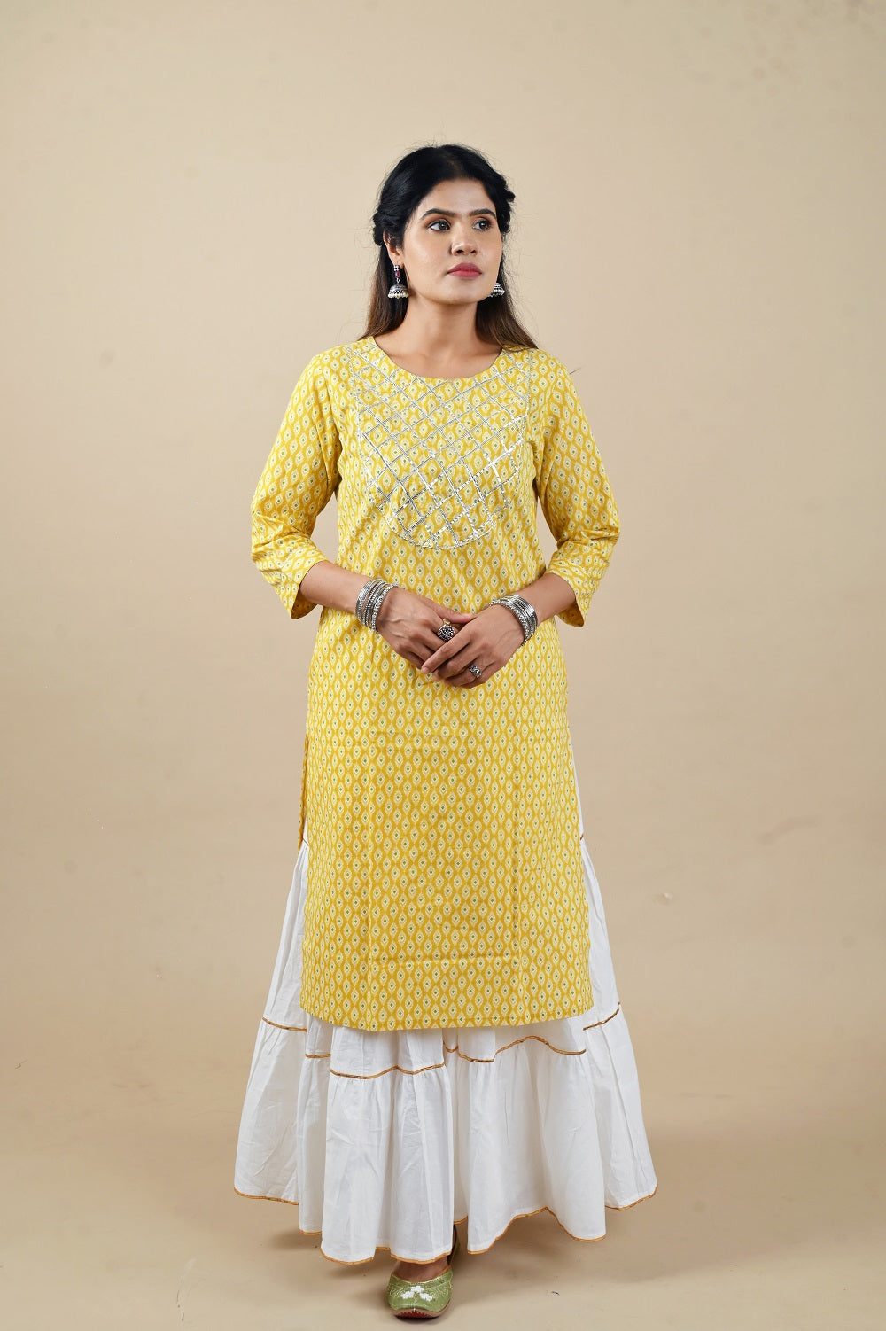 Kesarbagh Cotton kurta Set